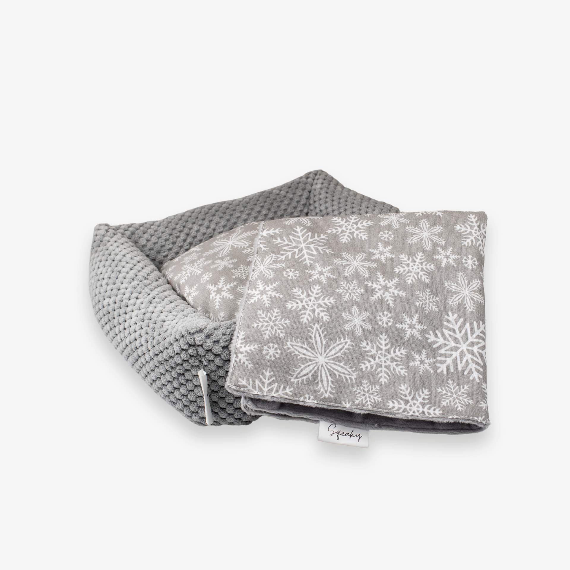 Zestaw dla gryzonia – CHRISTMAS - grey/grey snowflakes